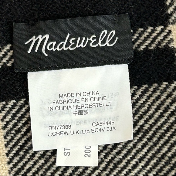 •Madewell Wool Blend Fringed Shawl Oversized Scarf 25”x78”… - Picture 6 of 10
